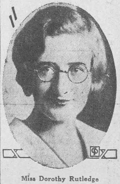 Newspaper print image of Dorothy Rutledge